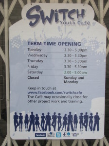 Switch Cafe Information Board