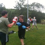 Sparring to get those muscles working