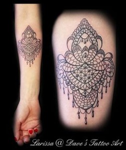 Larissa's lace tattoo art